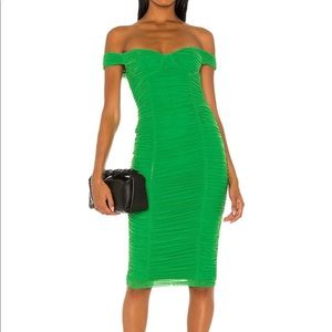 Majorelle- Tabitha Midi Dress Kelly Green, S, Worn once, like new condition!